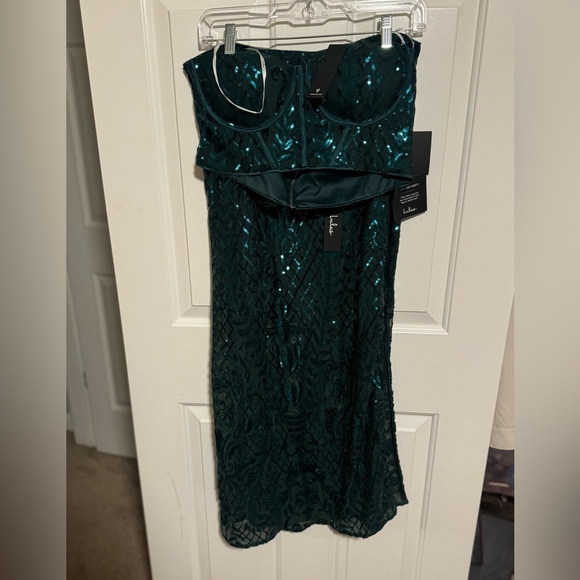 NWT - LuLu’s Two Piece Midi Dress - Sequin - Picture 7 of 12